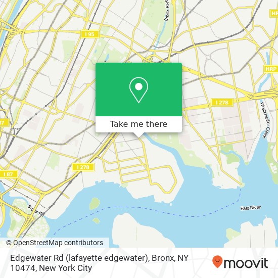 Mapa de Edgewater Rd (lafayette edgewater), Bronx, NY 10474