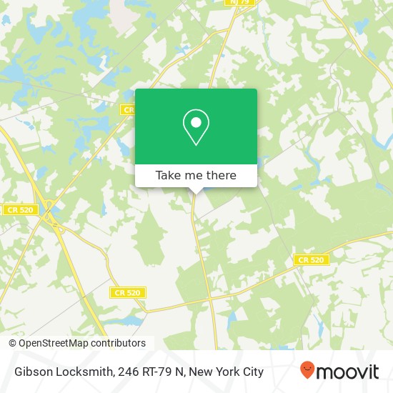 Mapa de Gibson Locksmith, 246 RT-79 N