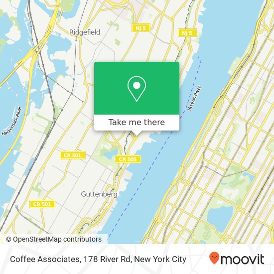 Mapa de Coffee Associates, 178 River Rd