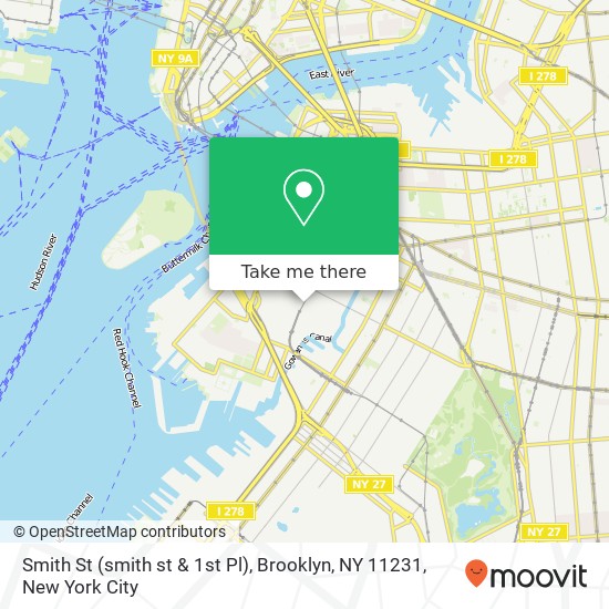 Smith St (smith st & 1st Pl), Brooklyn, NY 11231 map