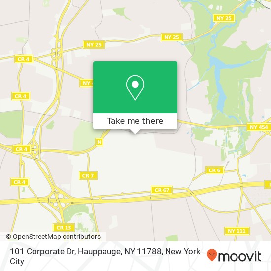 Mapa de 101 Corporate Dr, Hauppauge, NY 11788