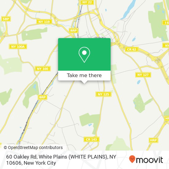 Mapa de 60 Oakley Rd, White Plains (WHITE PLAINS), NY 10606