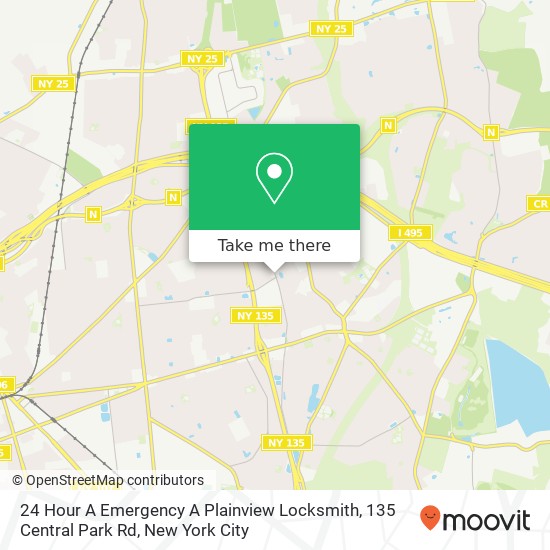 24 Hour A Emergency A Plainview Locksmith, 135 Central Park Rd map