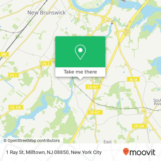 Mapa de 1 Ray St, Milltown, NJ 08850