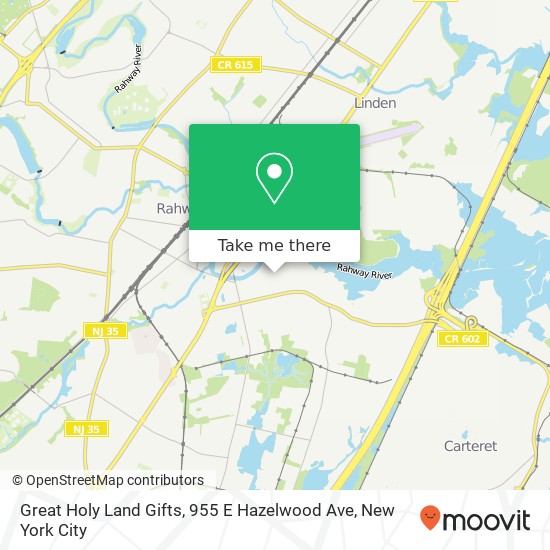 Mapa de Great Holy Land Gifts, 955 E Hazelwood Ave
