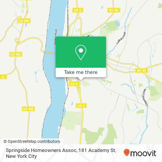 Mapa de Springside Homeowners Assoc, 181 Academy St