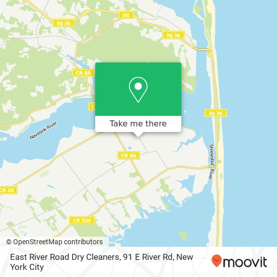 Mapa de East River Road Dry Cleaners, 91 E River Rd