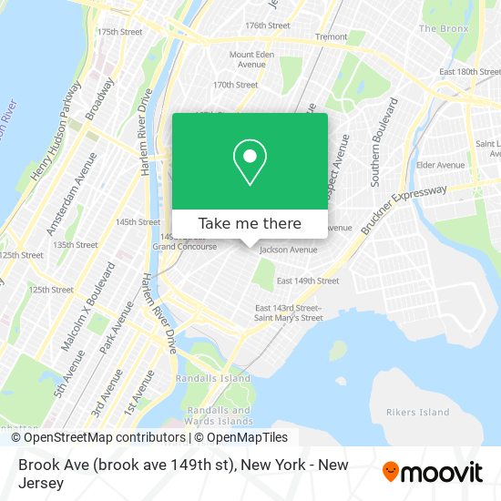 Mapa de Brook Ave (brook ave 149th st)