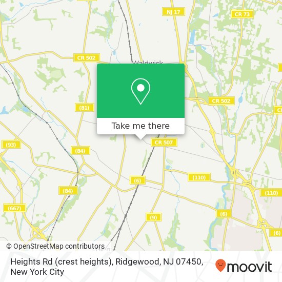 Heights Rd (crest heights), Ridgewood, NJ 07450 map