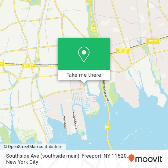 Mapa de Southside Ave (southside main), Freeport, NY 11520