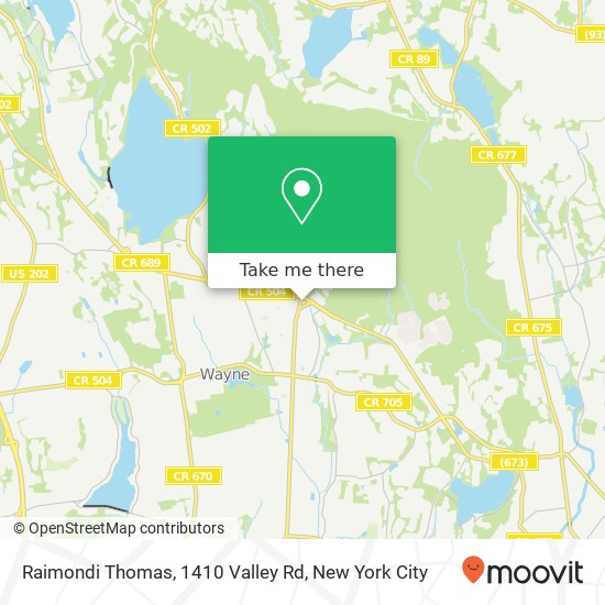 Mapa de Raimondi Thomas, 1410 Valley Rd