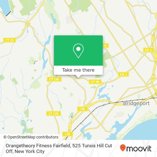 Mapa de Orangetheory Fitness Fairfield, 525 Tunxis Hill Cut Off