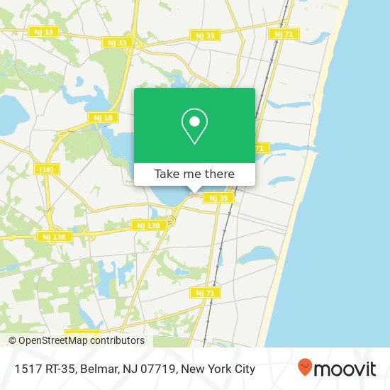 Mapa de 1517 RT-35, Belmar, NJ 07719