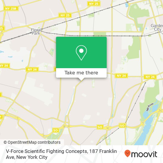 V-Force Scientific Fighting Concepts, 187 Franklin Ave map
