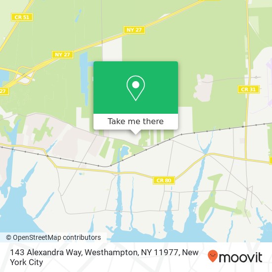 Mapa de 143 Alexandra Way, Westhampton, NY 11977