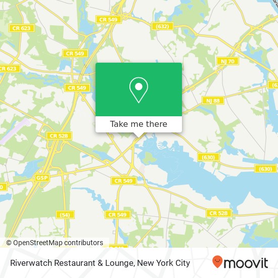 Mapa de Riverwatch Restaurant & Lounge, 799 RT-70