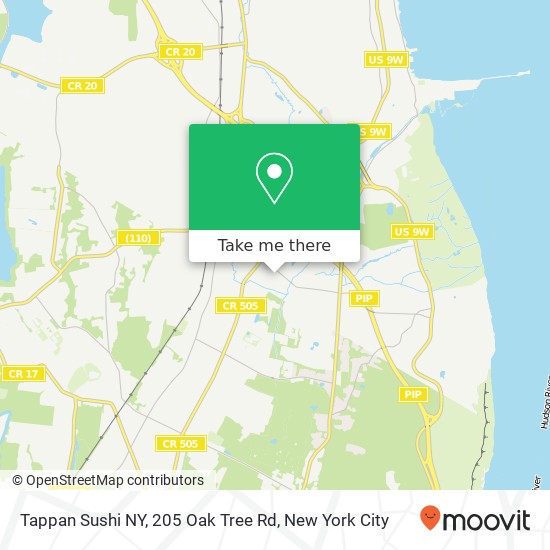 Mapa de Tappan Sushi NY, 205 Oak Tree Rd