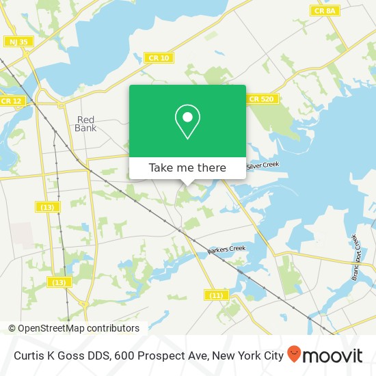 Curtis K Goss DDS, 600 Prospect Ave map