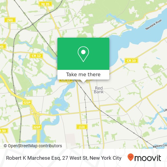 Mapa de Robert K Marchese Esq, 27 West St
