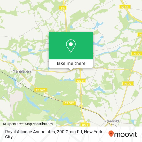 Mapa de Royal Alliance Associates, 200 Craig Rd