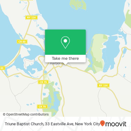 Mapa de Triune Baptist Church, 33 Eastville Ave