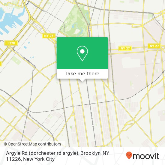 Mapa de Argyle Rd (dorchester rd argyle), Brooklyn, NY 11226