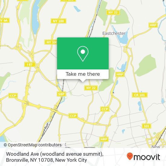 Woodland Ave (woodland avenue summit), Bronxville, NY 10708 map