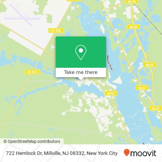 722 Hemlock Dr, Millville, NJ 08332 map
