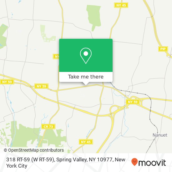 Mapa de 318 RT-59 (W RT-59), Spring Valley, NY 10977