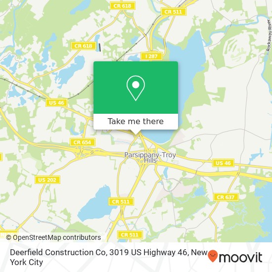 Deerfield Construction Co, 3019 US Highway 46 map