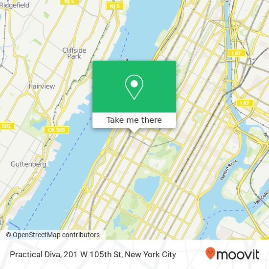 Mapa de Practical Diva, 201 W 105th St