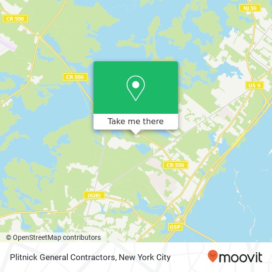 Mapa de Plitnick General Contractors