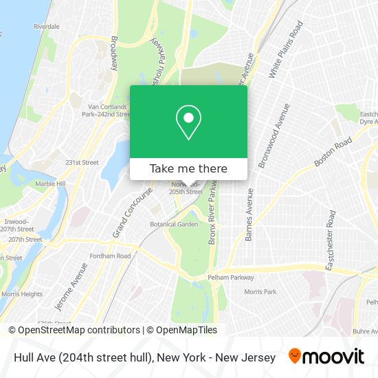 Hull Ave (204th street hull) map