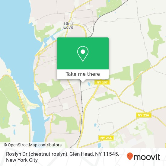 Mapa de Roslyn Dr (chestnut roslyn), Glen Head, NY 11545