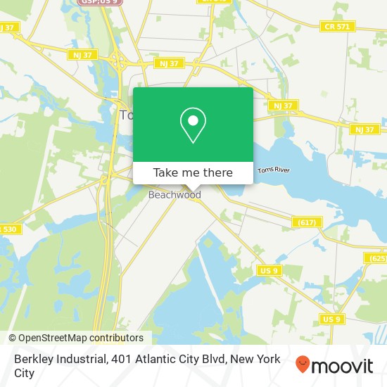 Berkley Industrial, 401 Atlantic City Blvd map