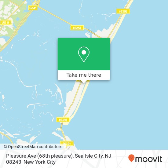 Mapa de Pleasure Ave (68th pleasure), Sea Isle City, NJ 08243