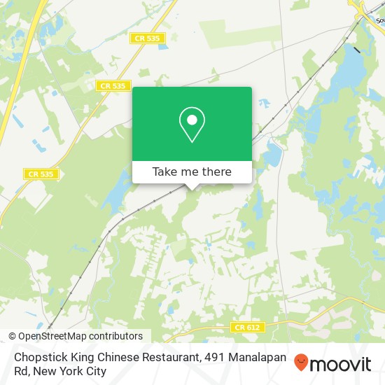 Chopstick King Chinese Restaurant, 491 Manalapan Rd map