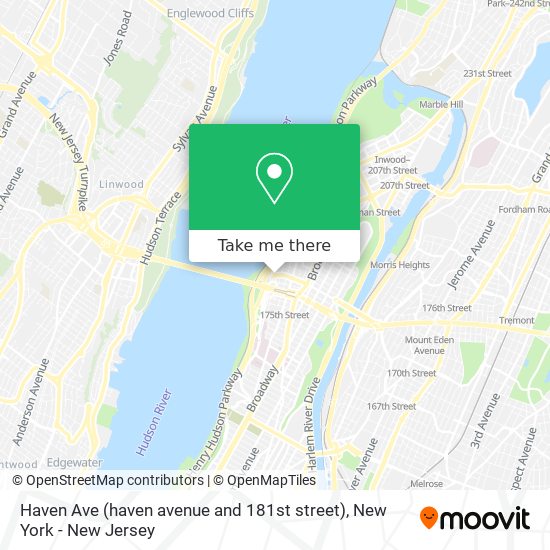 Mapa de Haven Ave (haven avenue and 181st street)