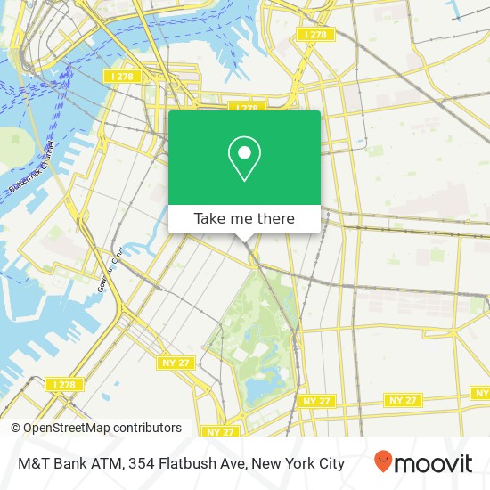 M&T Bank ATM, 354 Flatbush Ave map
