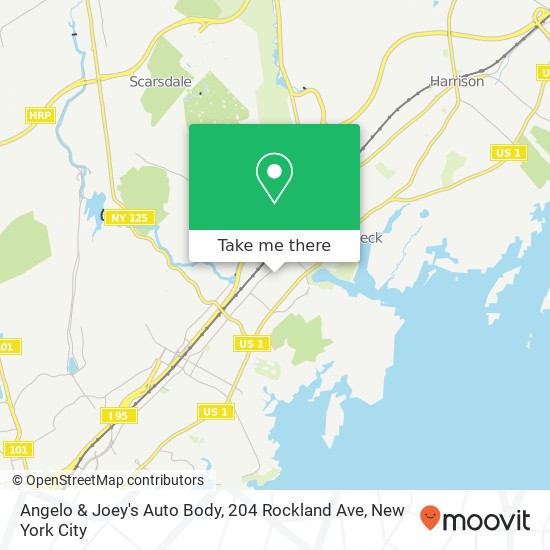 Mapa de Angelo & Joey's Auto Body, 204 Rockland Ave