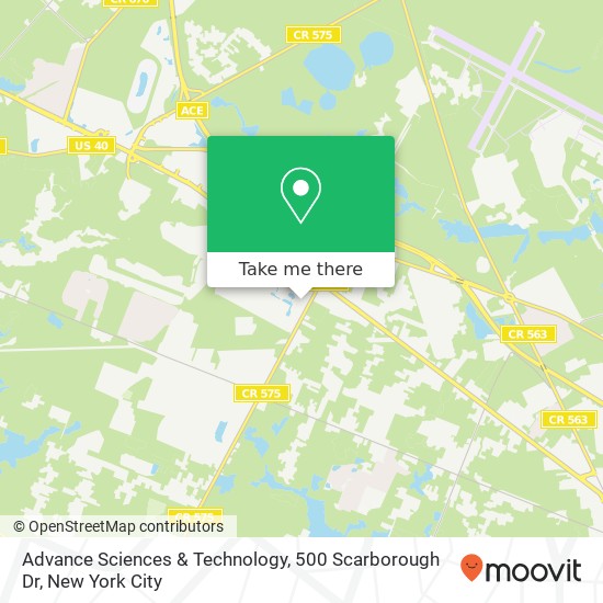 Mapa de Advance Sciences & Technology, 500 Scarborough Dr