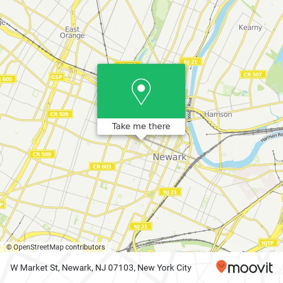 W Market St, Newark, NJ 07103 map