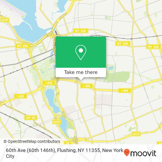 Mapa de 60th Ave (60th 146th), Flushing, NY 11355