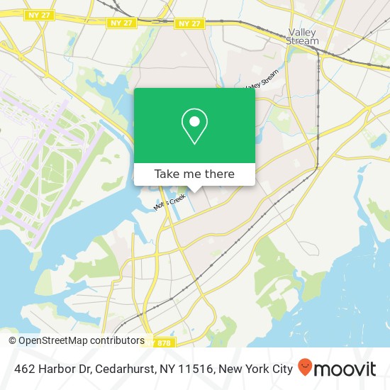 Mapa de 462 Harbor Dr, Cedarhurst, NY 11516