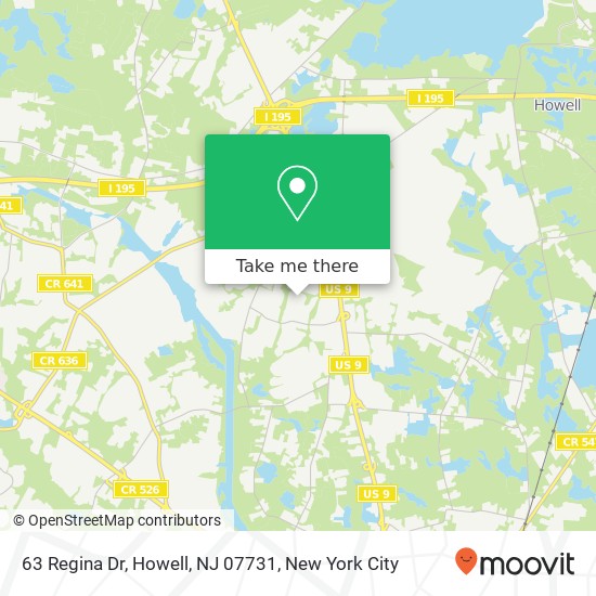 63 Regina Dr, Howell, NJ 07731 map