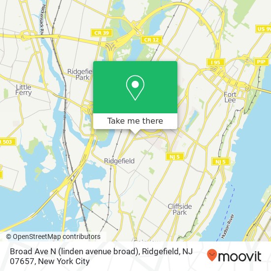 Broad Ave N (linden avenue broad), Ridgefield, NJ 07657 map