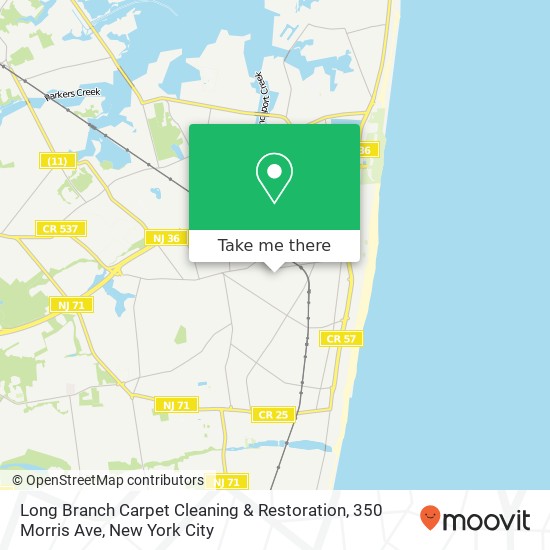 Mapa de Long Branch Carpet Cleaning & Restoration, 350 Morris Ave