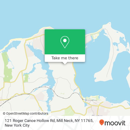 Mapa de 121 Roger Canoe Hollow Rd, Mill Neck, NY 11765