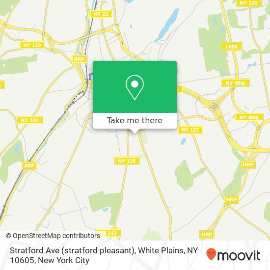 Mapa de Stratford Ave (stratford pleasant), White Plains, NY 10605