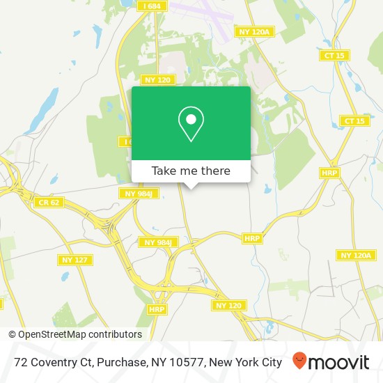 Mapa de 72 Coventry Ct, Purchase, NY 10577